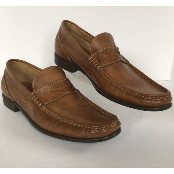 TO BOOT NEW YORK Soft Leather Penny Loafers, Medium Brown (Size 10 M) main image 10